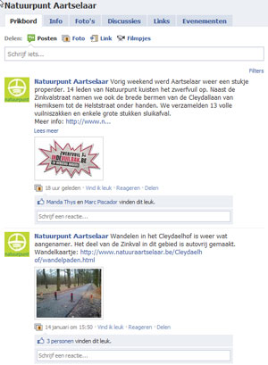 Facebook Natuurpunt Aartselaar